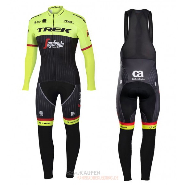 Trek Segafredo Langarmtrikot 2017 Und Lange Tragerhose Shwarz Und Gelb